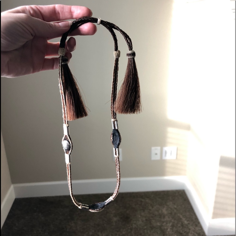 New horsehair hat band with silver conchos
